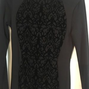 Black long sleeve mini dress